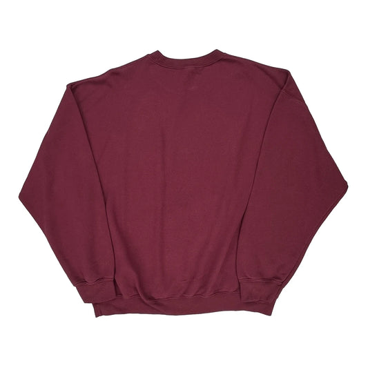 Unbranded Sweatshirt - 2XL Burgundy Cotton