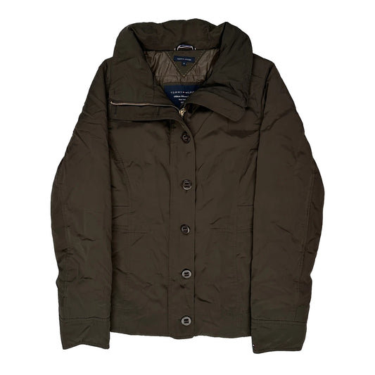 Vintage Tommy Hilfiger Jacket - Medium Brown Polyester