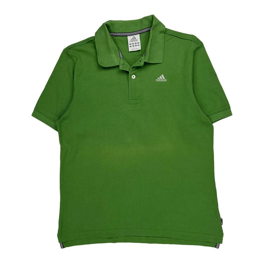 Adidas Polo Shirt - Medium Green Cotton