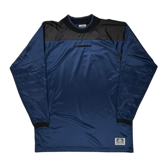Umbro Long Sleeve Football Shirt - XL Blue Polyester