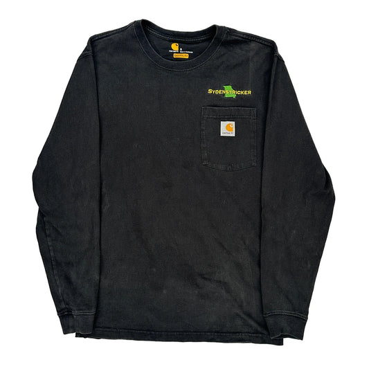 Carhartt Long Sleeve T-Shirt - Small Black Cotton