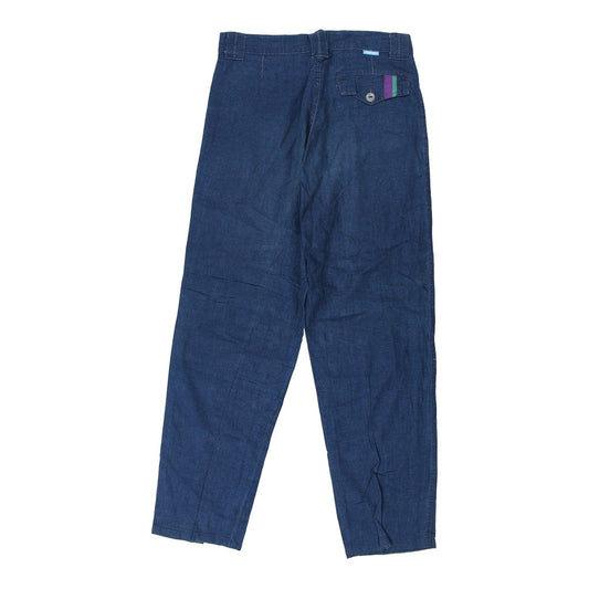 Vintage Carrera Trousers - 29W UK 12 Blue Cotton