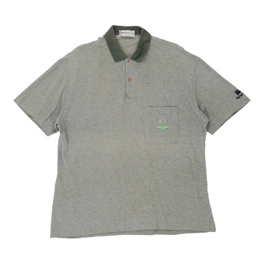Vintage grey Son Vida Golf Burberry Polo Shirt - mens large