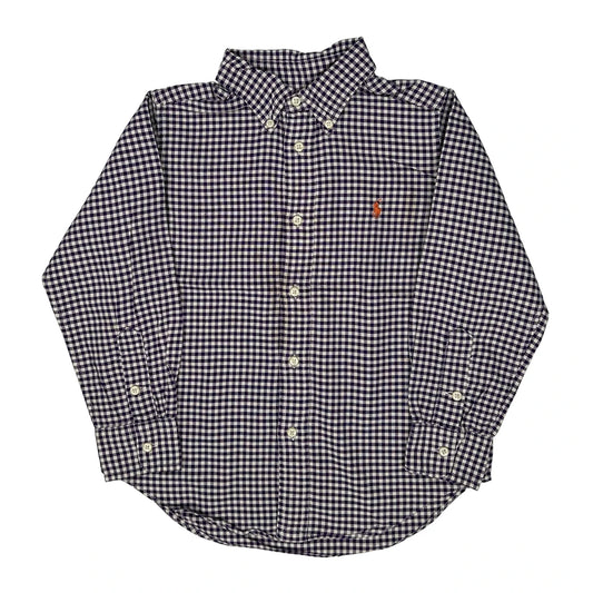 Age 5 Ralph Lauren Checked Shirt - XS Purple Cotton