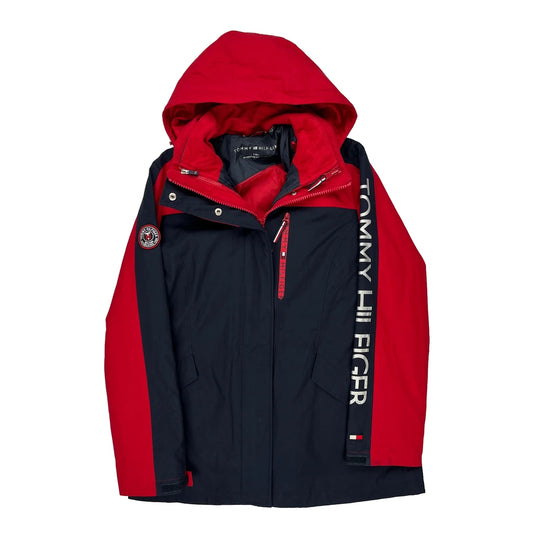 3-In-1 All Weather System Tommy Hilfiger Spellout Jacket - Small Navy Polyester