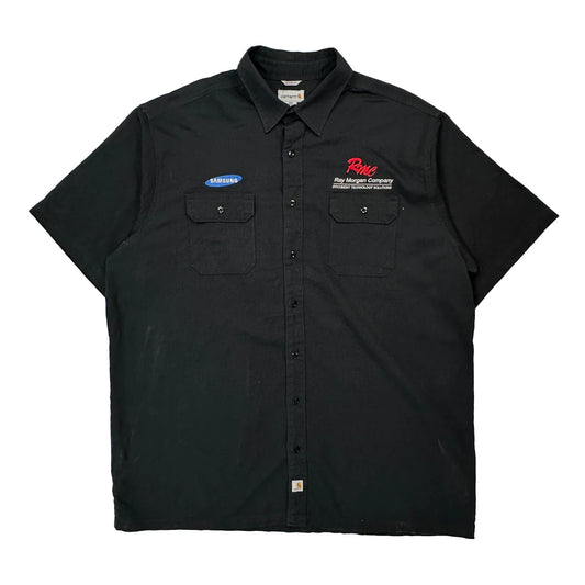 Samsung Logo Carhartt Tall Short Sleeve Shirt - 3XL Black Polyester Blend