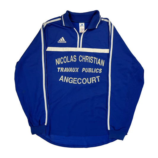 Nicolas Christian Travaux Publics Adidas Football Shirt - XL White Polyester