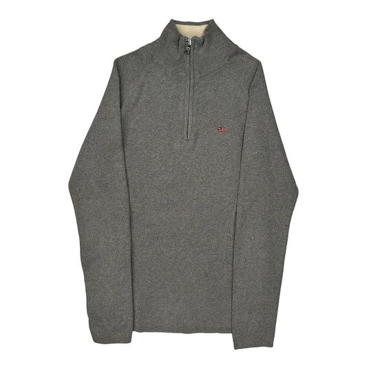 Polo By Ralph Lauren 1/4 Zip - Medium Grey Cotton