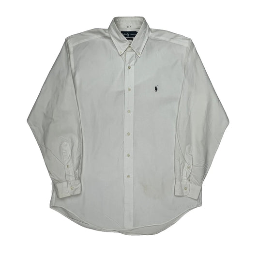 Blake Ralph Lauren Shirt - Medium White Cotton