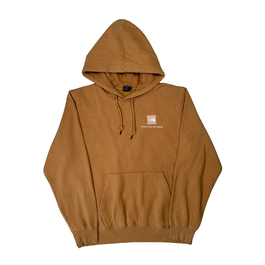 Vintage Never Stop Exploring The North Face Hoodie - Large Brown Cotton