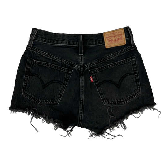 Levis Denim Shorts - 26W UK 6 Black Cotton