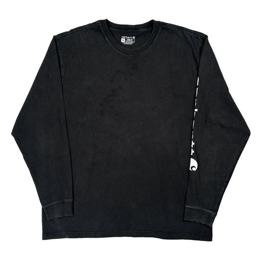 Carhartt Long Sleeve T-Shirt - XL Black Cotton