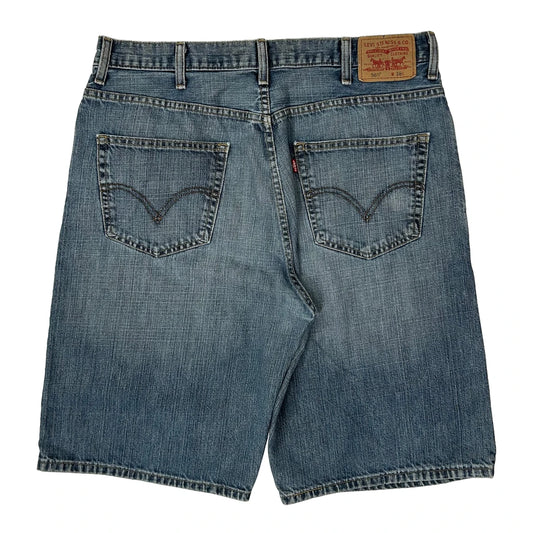 Vintage Levis Denim Shorts - 36W 12L Blue Cotton