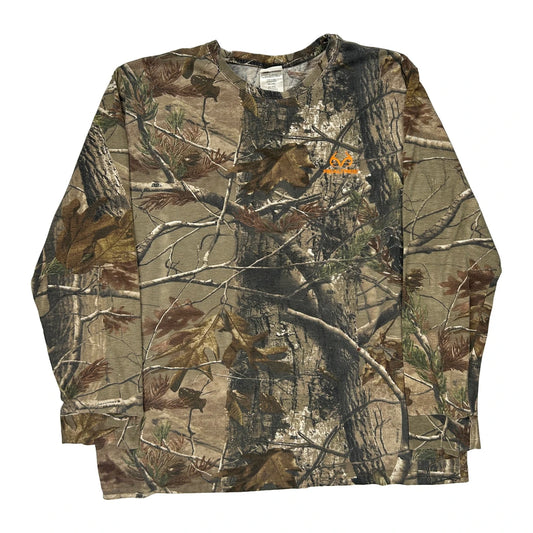 Realtree Camo Long Sleeve T-Shirt - 2XL Camo Cotton
