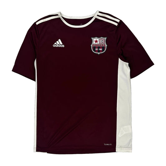 Age 15-16 Rangers Adidas Football Shirt - XL Burgundy Polyester