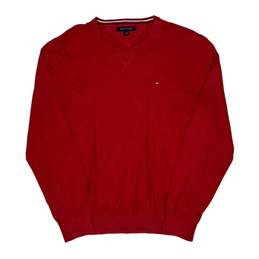 Vintage Tommy Hilfiger Jumper - Large Red Cotton