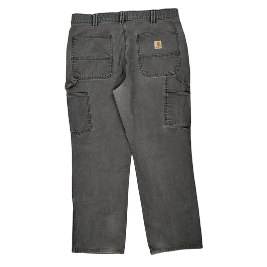 Carhartt Double Knee Carpenter Trousers - 36W 30L Grey Cotton Blend