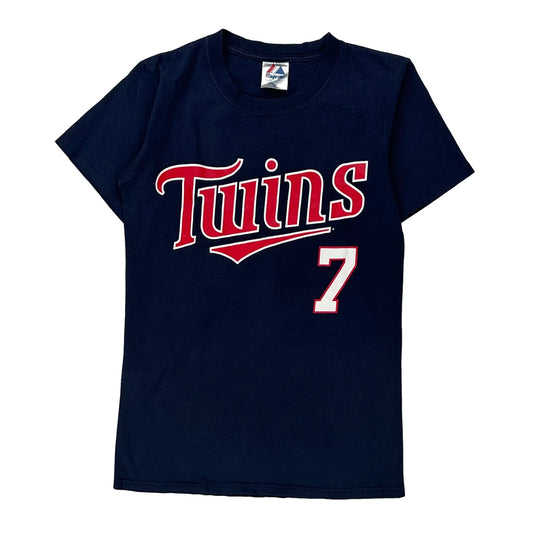 Joe Mauer Minnesota Twins Majestic Mlb T-Shirt - Small Navy Cotton
