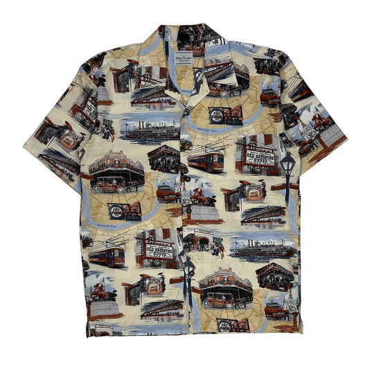 New Orleans Landmarks David Carey Hawaiian Shirt - Large Multicoloured Cotton Blend