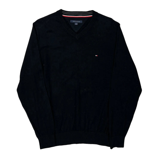 Vintage Tommy Hilfiger Jumper - Large Black Cotton