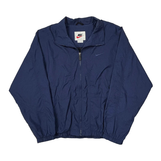Vintage Nike Windbreaker - Large Navy Nylon