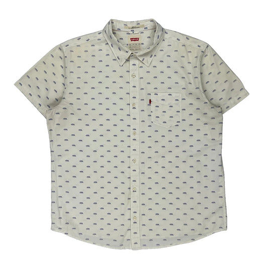 Levis Short Sleeve Shirt - 2XL White Cotton