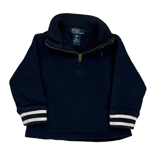 Age 18 Months Polo By Ralph Lauren 1/4 Zip - 2XS Navy Cotton