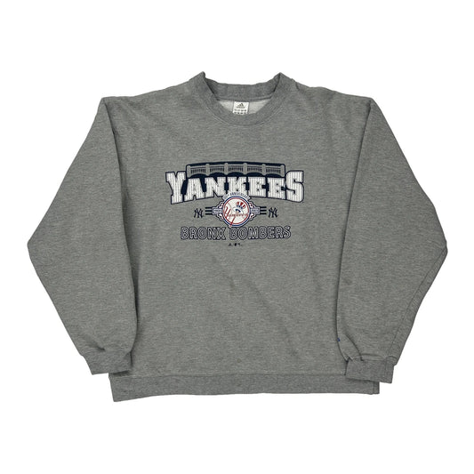 New York Yankees Adidas Mlb Sweatshirt - Medium Grey Cotton