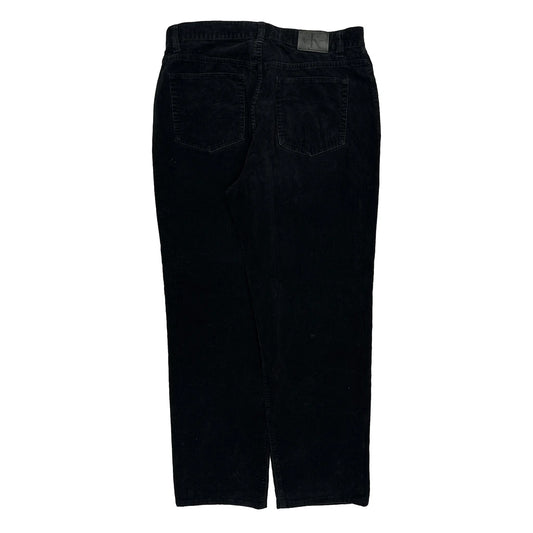 Calvin Klein Jeans Cord Trousers - 32″ Waist Black Cotton