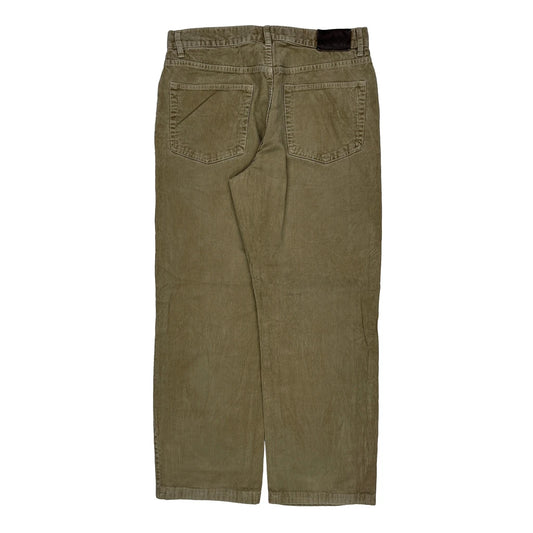 Calvin Klein Jeans Cord Trousers - 33″ Waist Khaki Corduroy