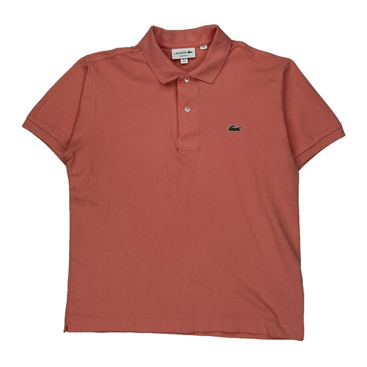 Lacoste Polo Shirt - Medium Red Cotton
