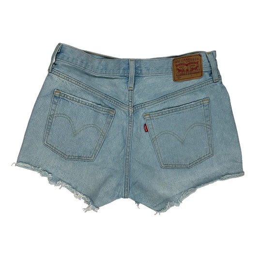 Levis Denim Shorts - 28W UK 8 Light Wash Cotton