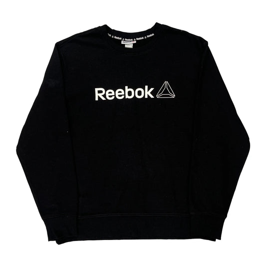 Reebok Sweatshirt - XL Black Cotton Blend