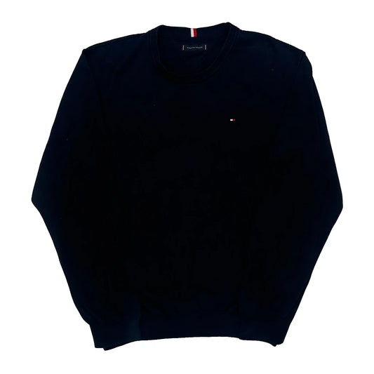 Vintage Tommy Hilfiger Sweatshirt - Large Black Cotton