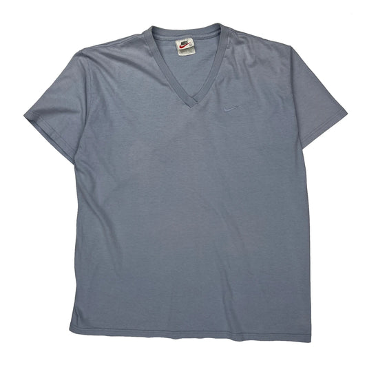 Nike T-Shirt - Large Blue Cotton