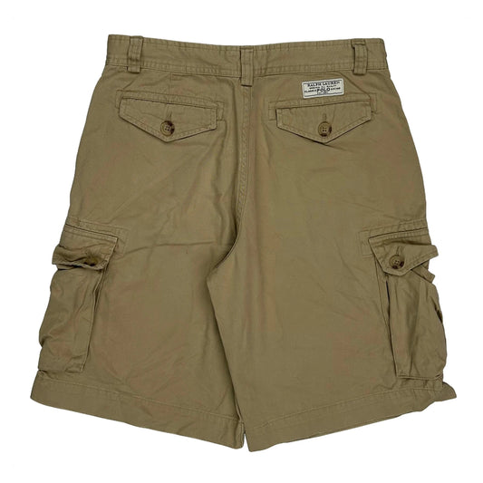 Ralph Lauren Cargo Shorts - 30W 10L Khaki Cotton