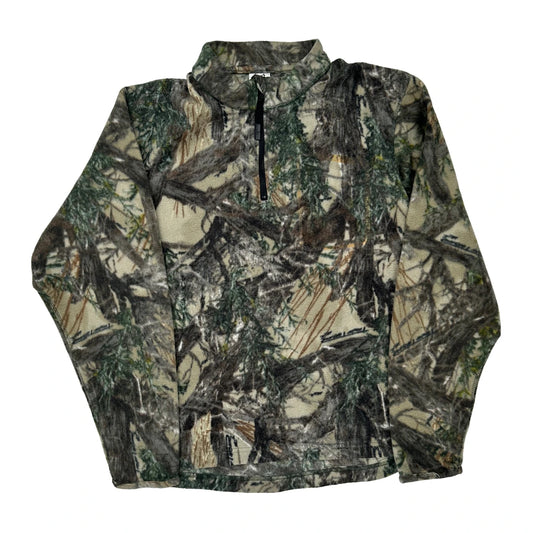 Mossy Oak Camo 1/4 Zip - XL Camo Polyester
