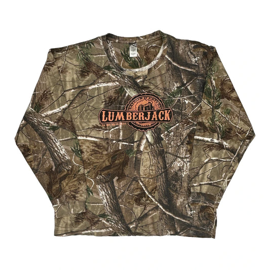 Lumberjack Unbranded Camo Long Sleeve T-Shirt - XL Camo Cotton