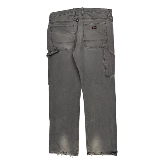 Dickies Cargo Carpenter Trousers - 36W 32L Grey Cotton