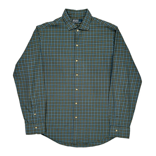 Polo By Ralph Lauren Checked Shirt - Large Blue Cotton