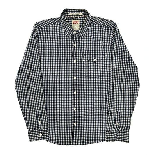 Levis Checked Shirt - Large Blue Cotton