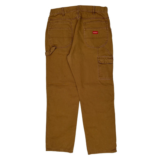 Vintage Dickies Double Knee Carpenter Trousers - 32W 31L Brown Cotton