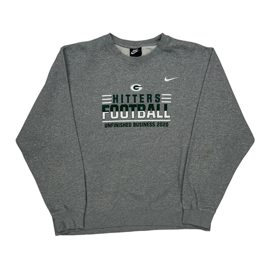 Vintage Hitters Football Nike Football Sweatshirt - XL Grey Cotton