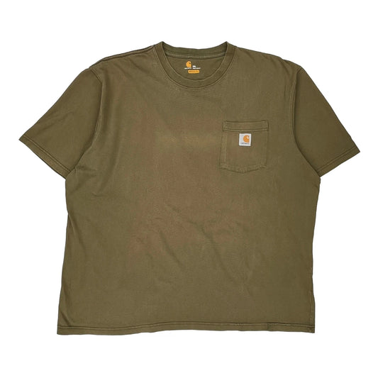 Carhartt T-Shirt - 2XL Green Cotton