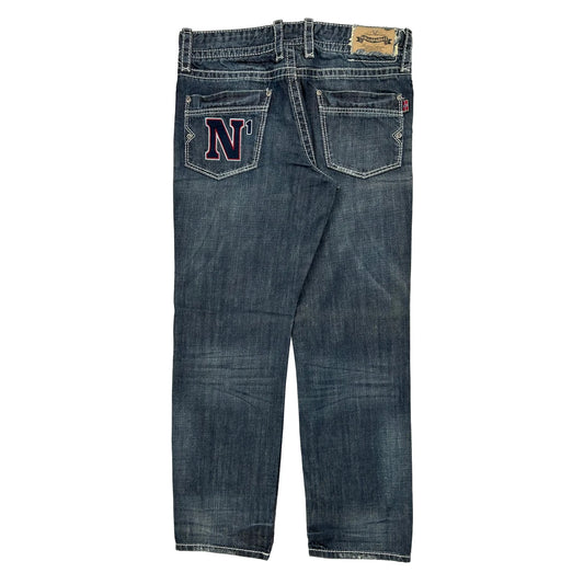 Vintage Nanga Parbat Contrast Stitch Jeans - 36W 26L Blue Denim