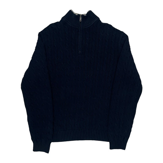 Vintage Tommy Hilfiger 1/4 Zip - XL Navy Cotton