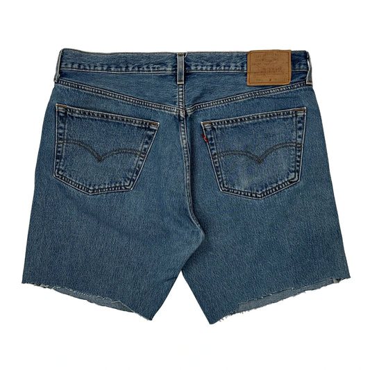Levis Cut Off Denim Shorts - 36W 9L Blue Cotton