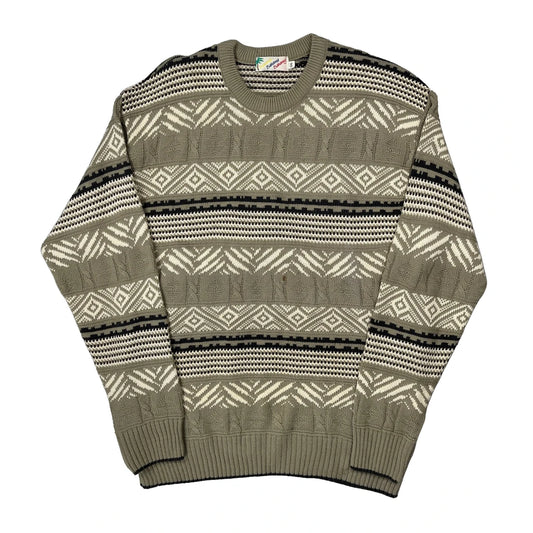 Vintage Unbranded Jumper - Large Beige Acrylic