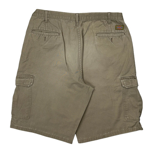 Dickies Cargo Shorts - 34W 11L Beige Cotton