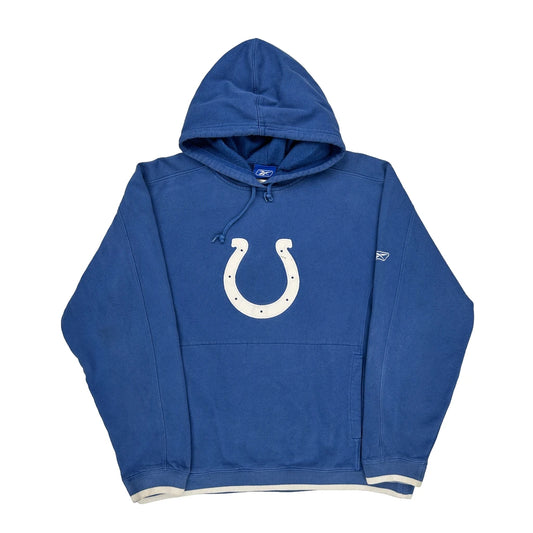 Indianapolis Colts Reebok Nfl Hoodie - Large Blue Cotton
